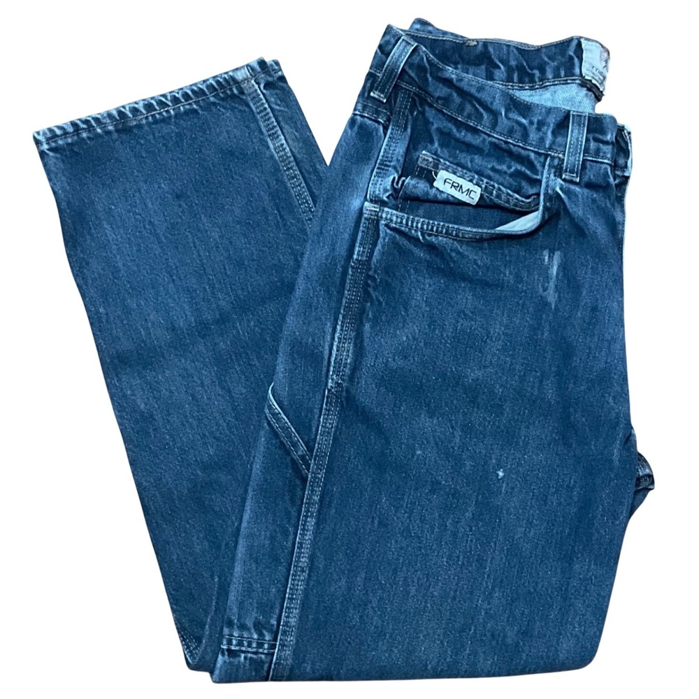 Tyndale FRMC Mens Flame Resistant Carpenter Jeans Blue W32 L30 NFPA 2112 CAT 2